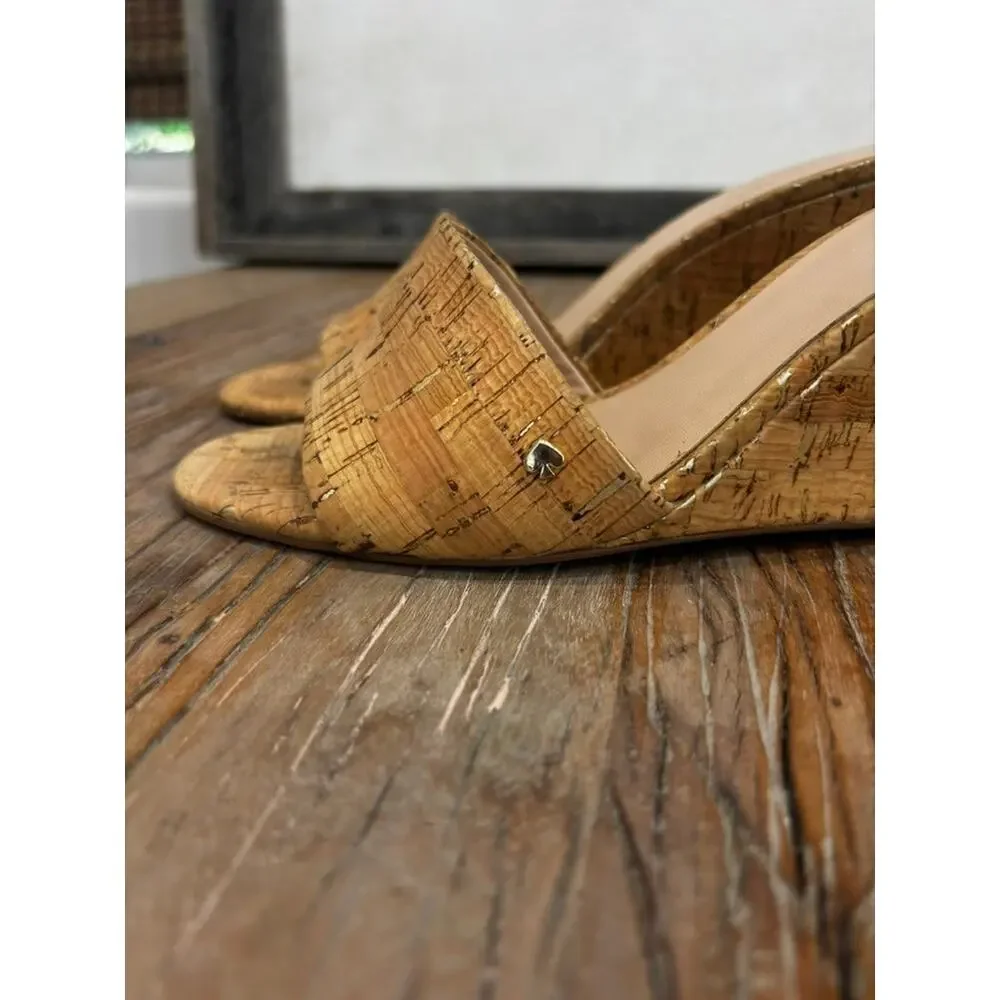 Kate Spade Cork Wedge Sandals Size 7